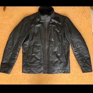 Authentic Hugo Boss leather jacket